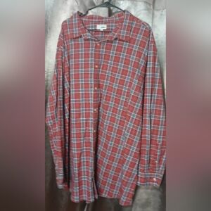 Men's Red Plaid Shirt